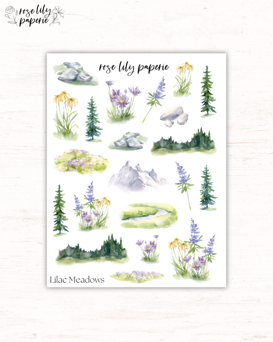 Lilac Meadows Sticker Sheet