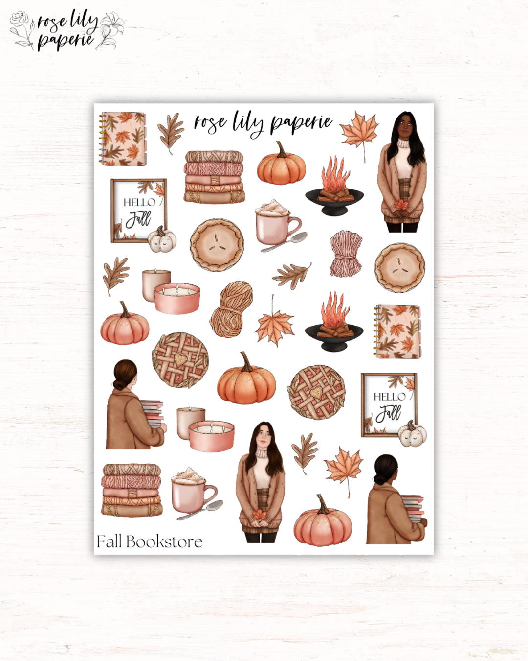 Fall Bookstore Sticker Sheet