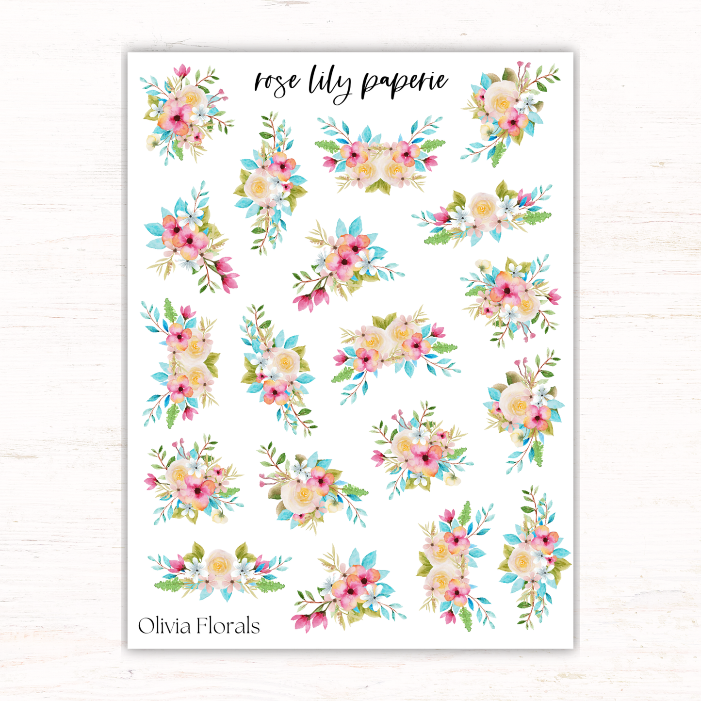 Olivia Floral Sticker Sheet