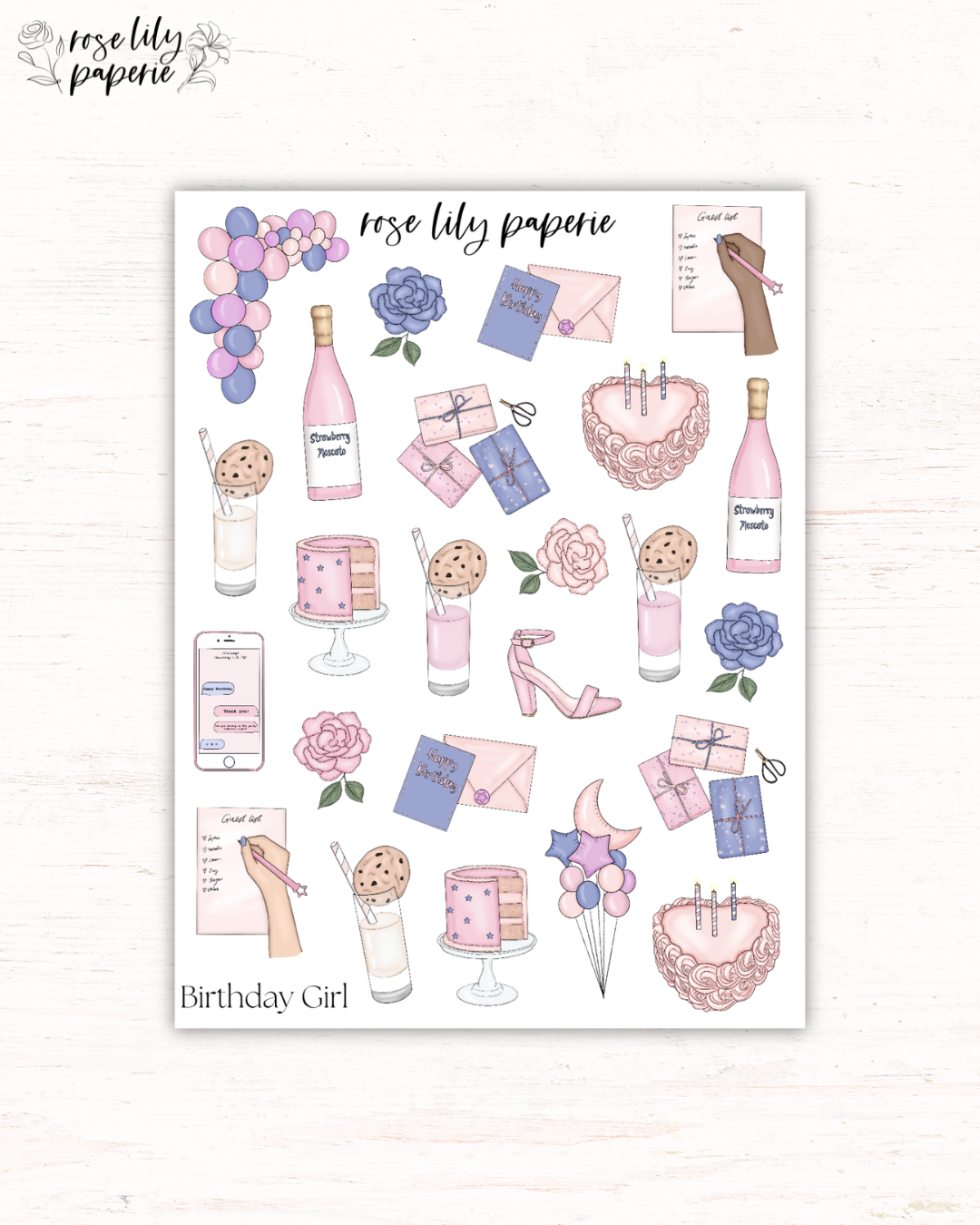 Birthday Girl Sticker Sheet