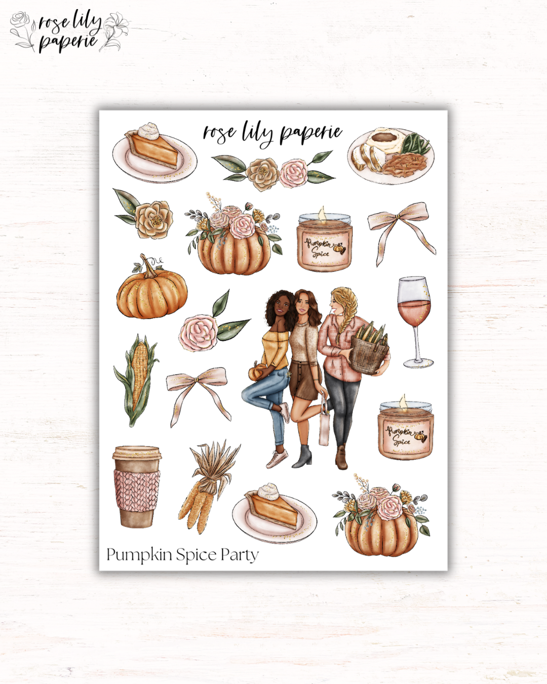 Pumpkin Spice Party Sticker Sheet