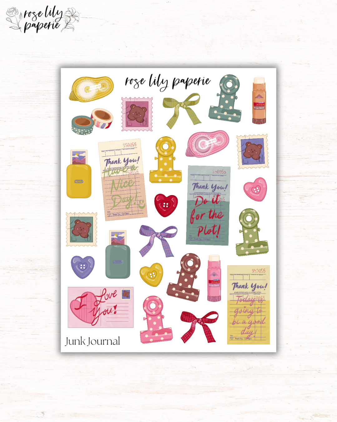 Junk Journal Sticker Sheet