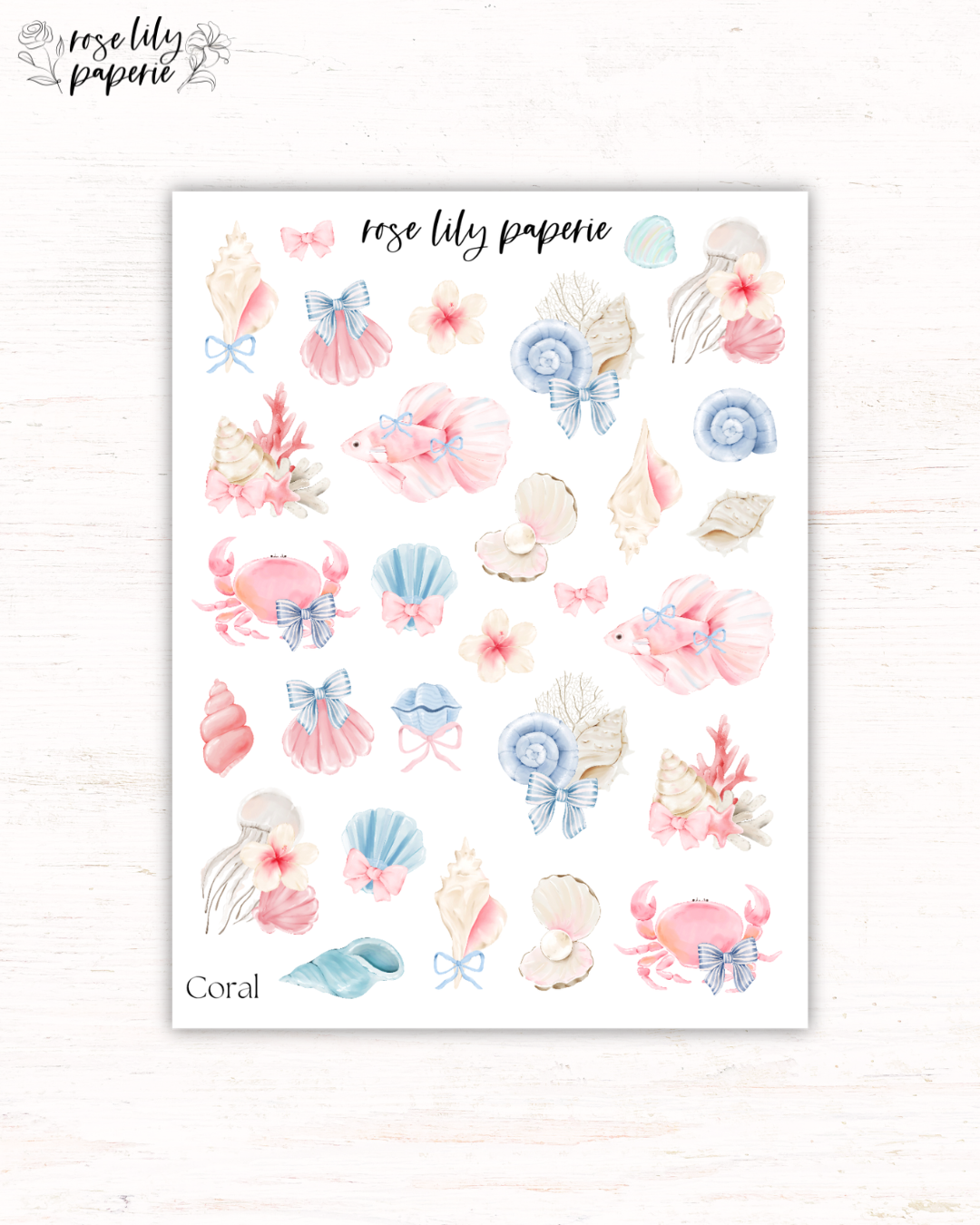 Coral Sticker Sheet
