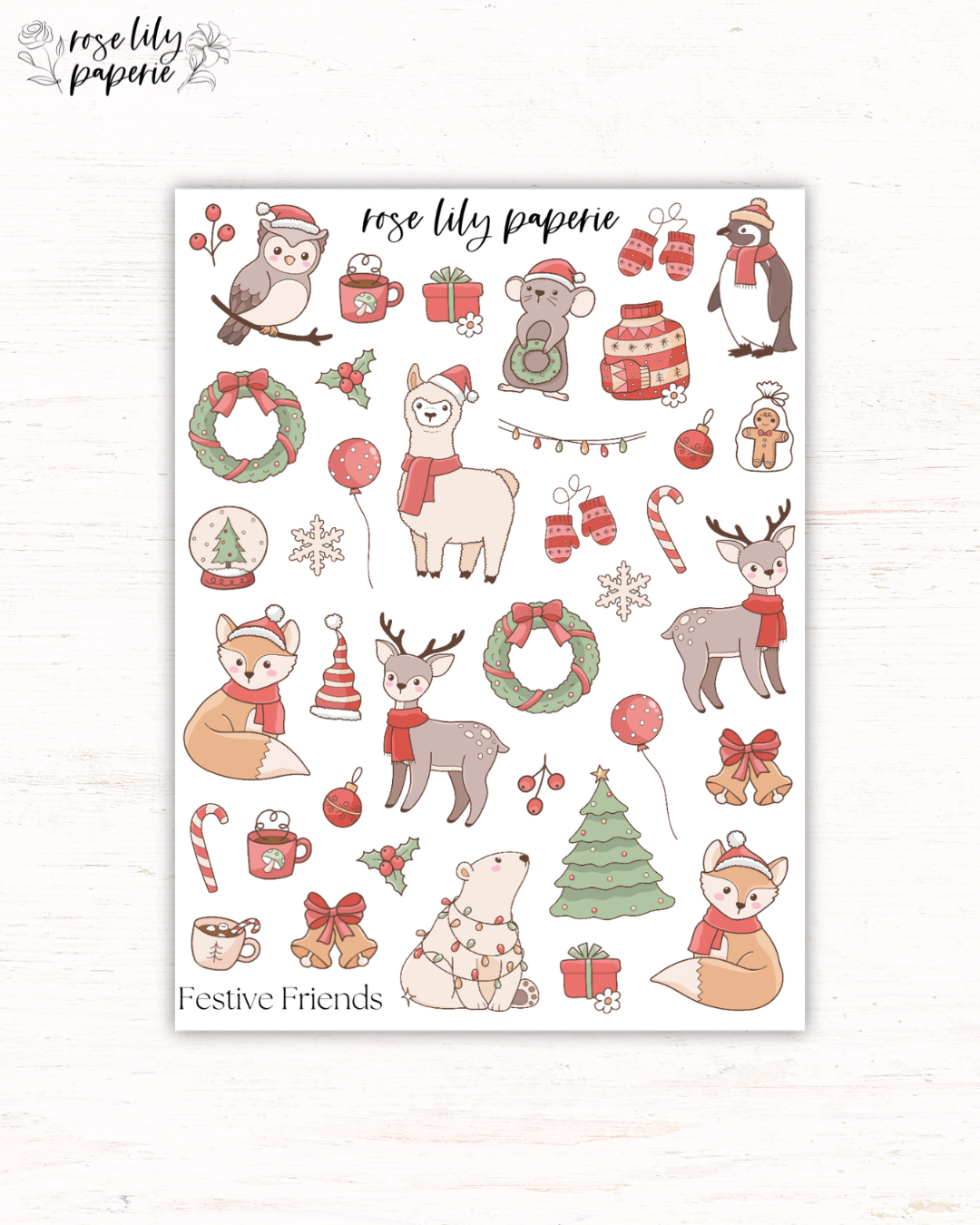 Festive Friends Sticker Sheet