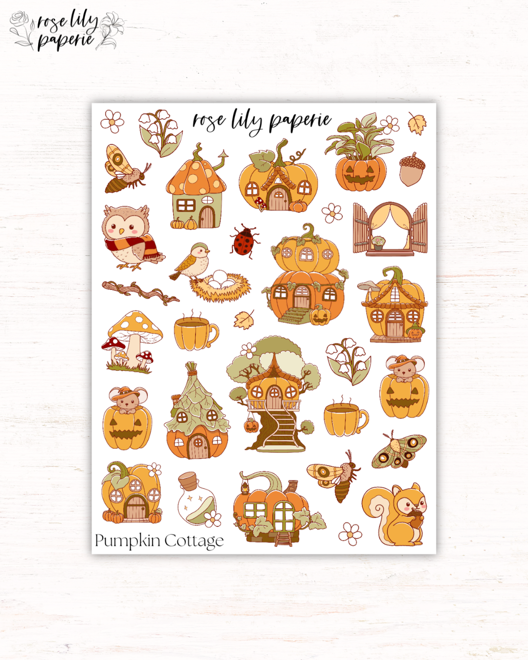 Pumpkin Cottage Sticker Sheet