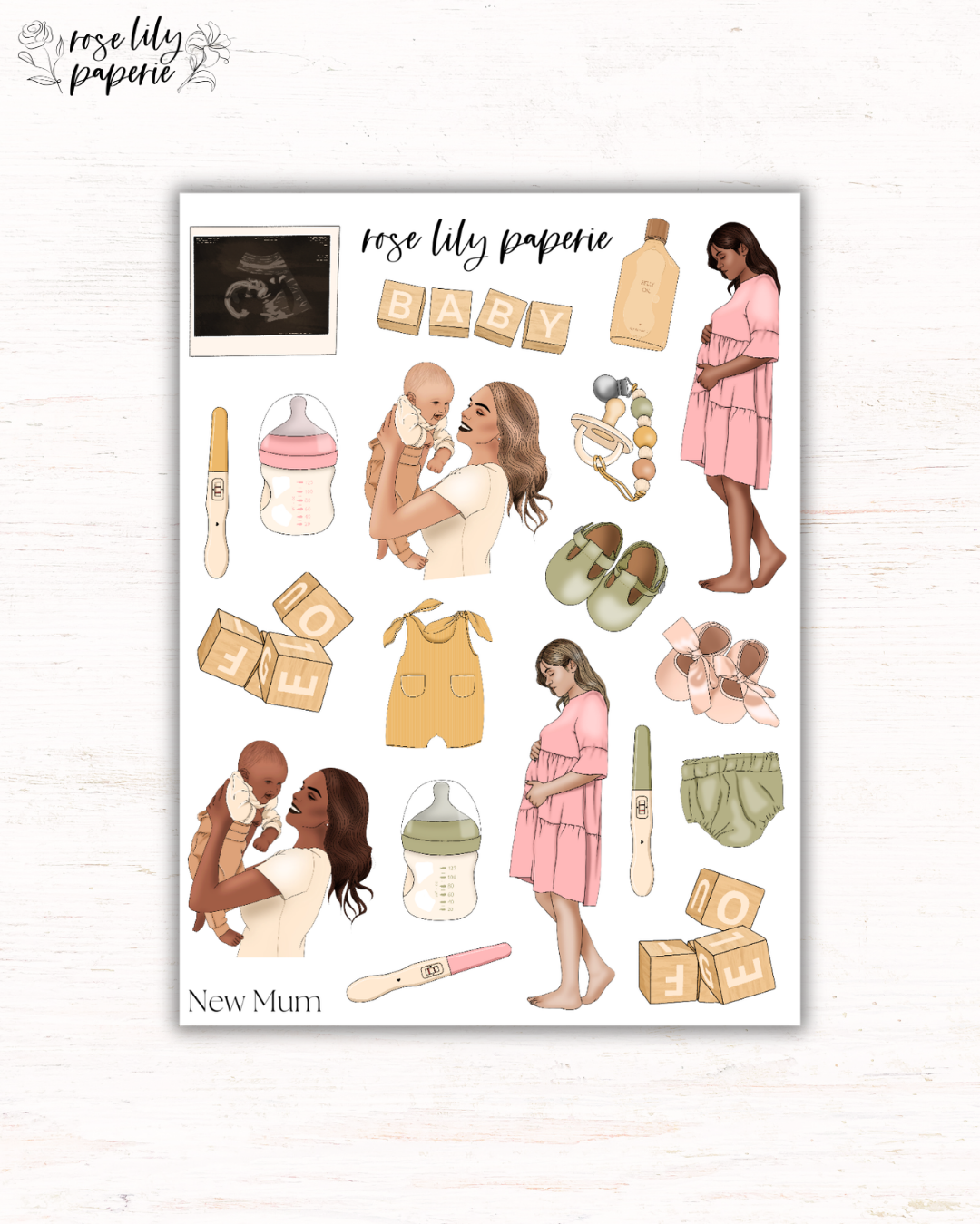 New Mum Sticker Sheet
