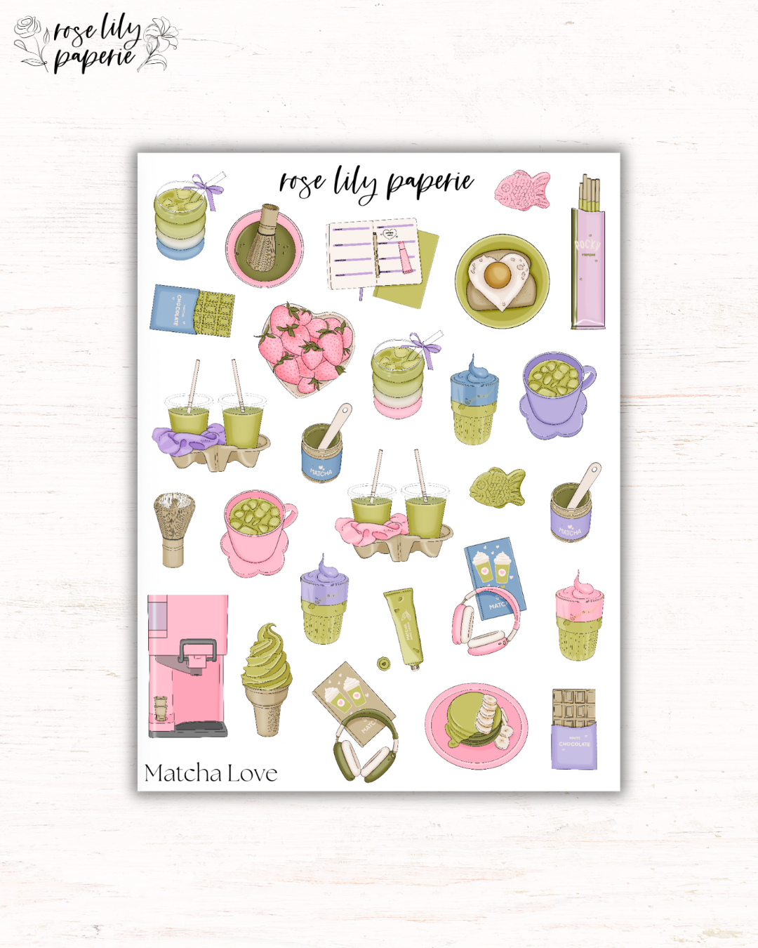 Matcha Love Sticker Sheet