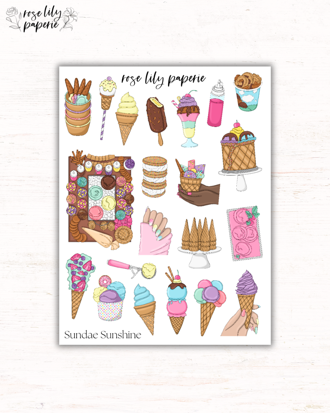 Sundae Sunshine Sticker Sheet