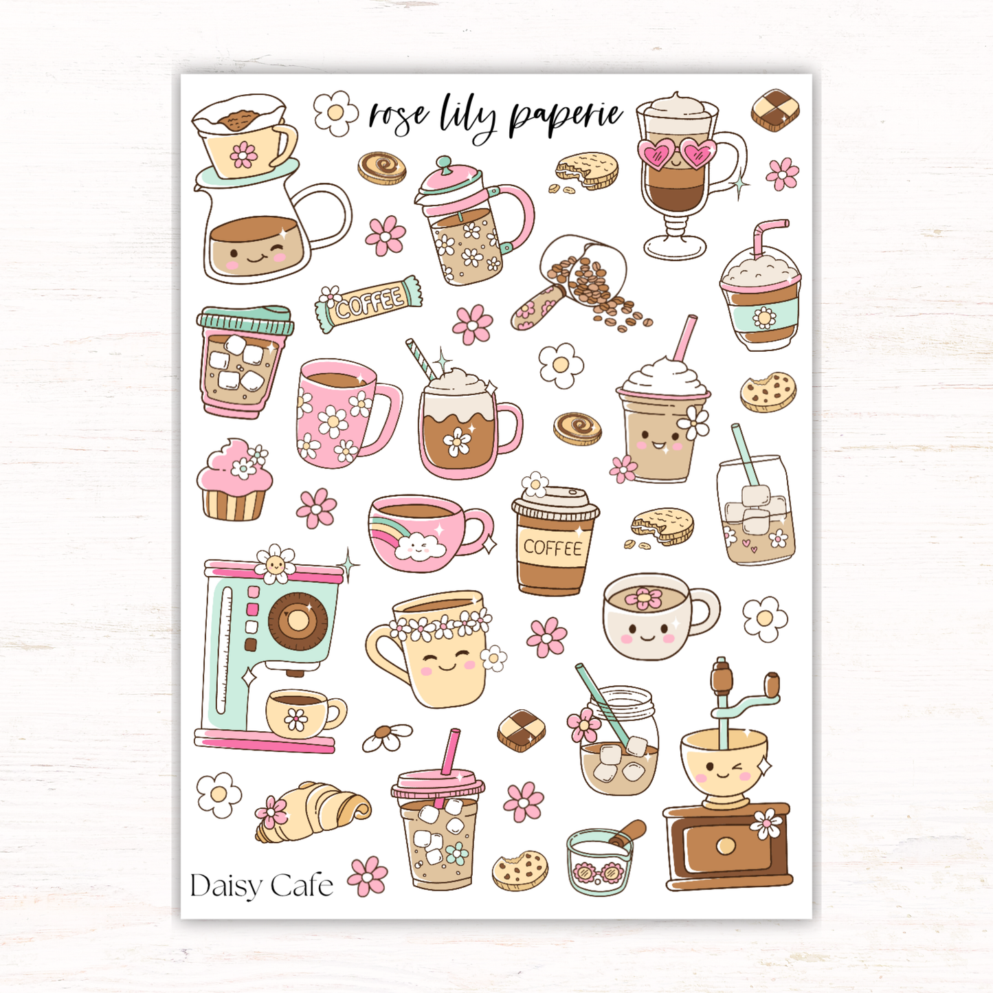 Daisy Cafe Sticker Sheet