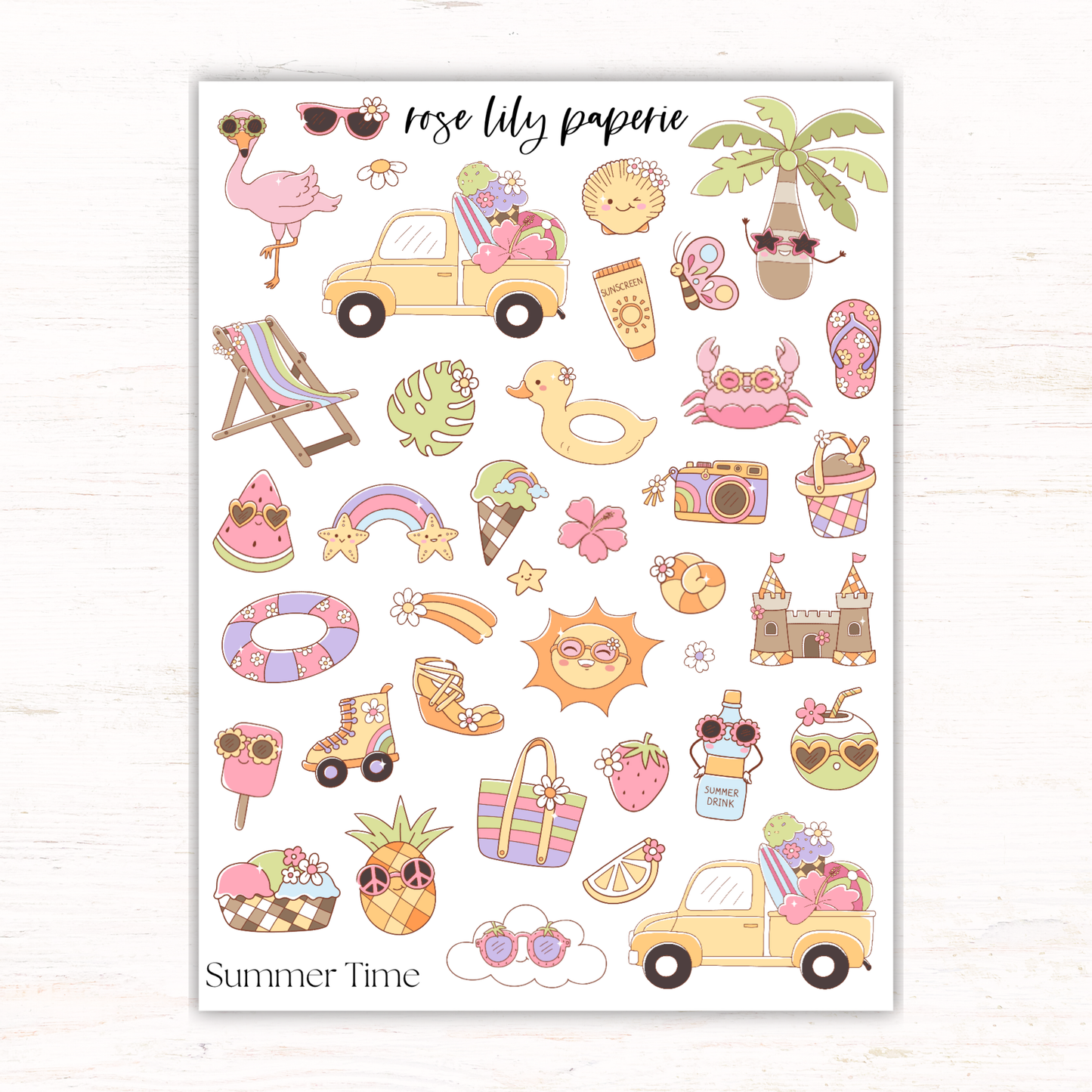 Summer Time Sticker Sheet