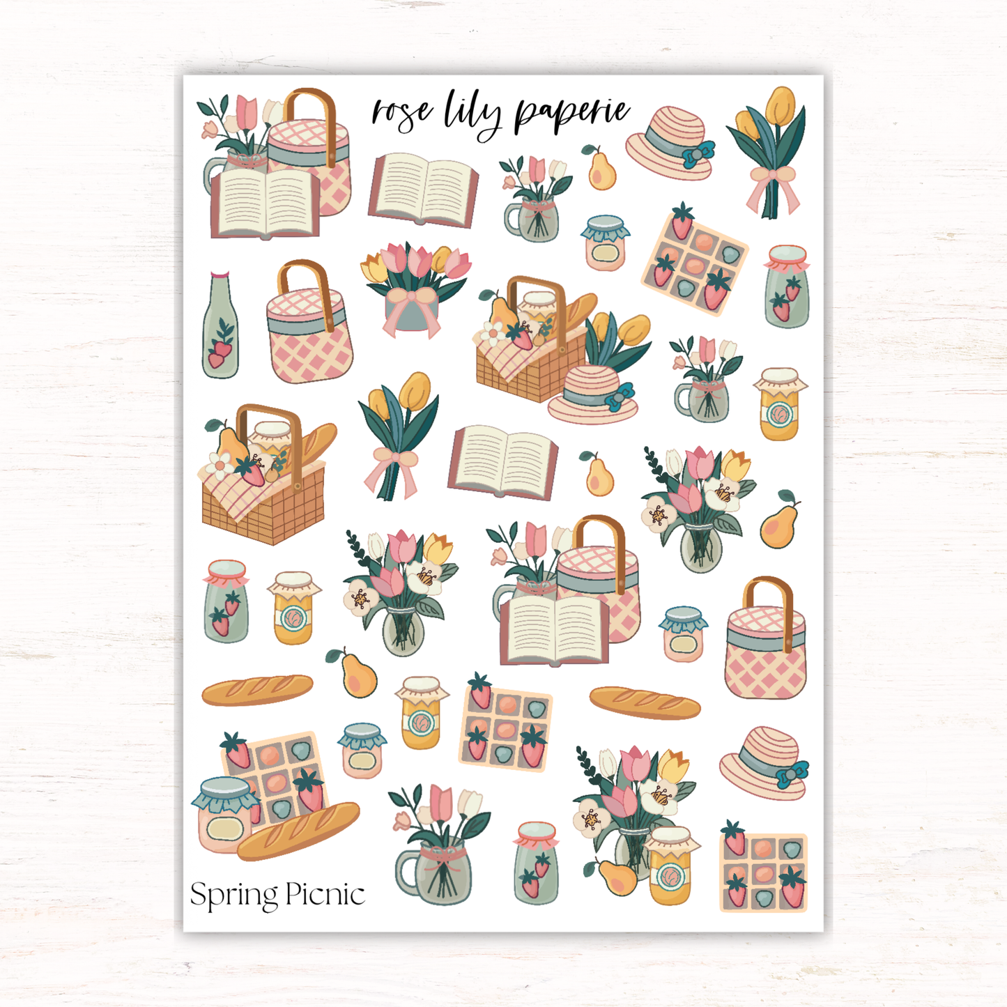 Spring Picnic Sticker Sheet
