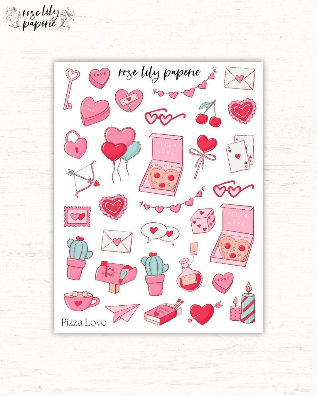 Pizza Love Sticker Sheet