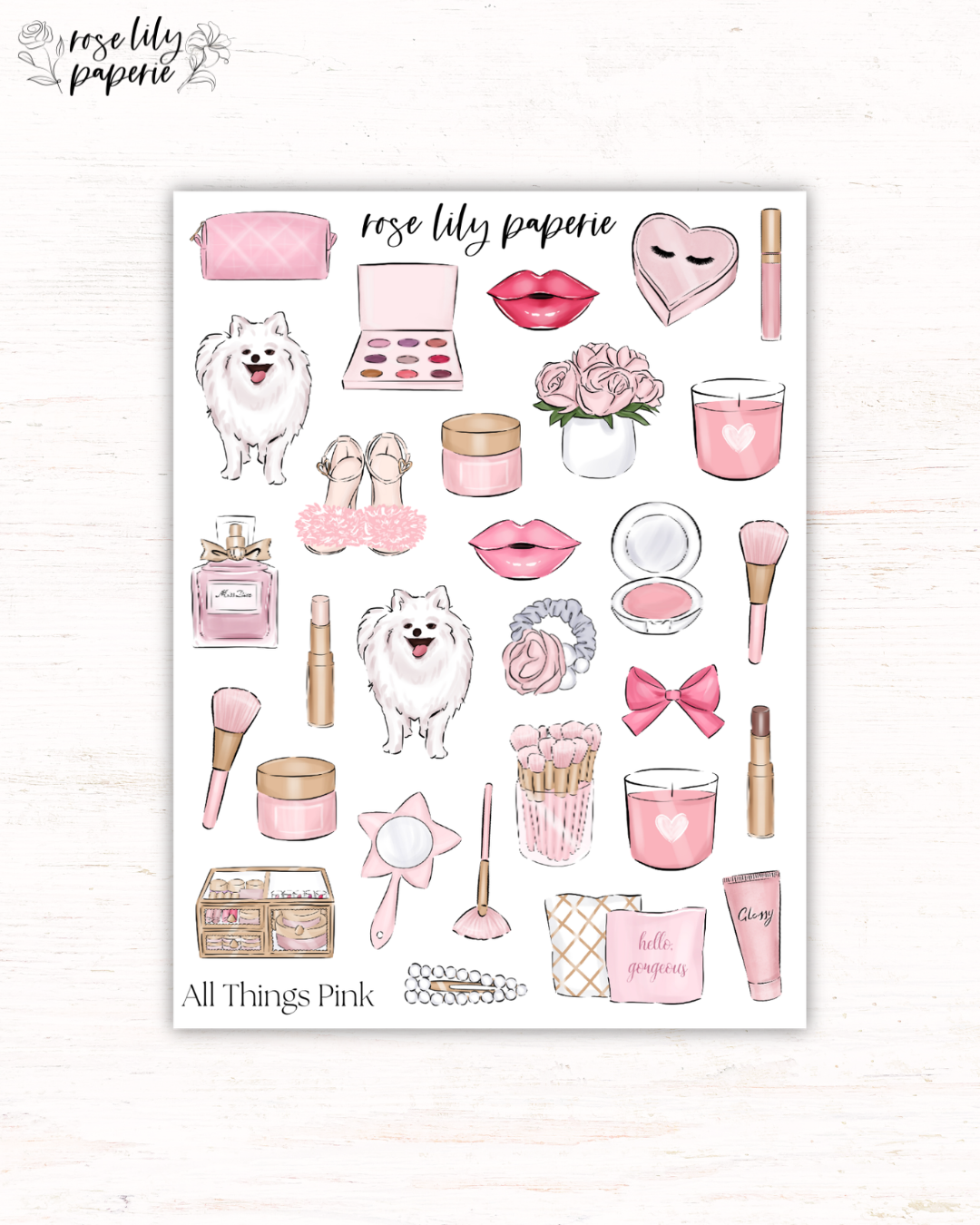 All Things Pink Sticker Sheet
