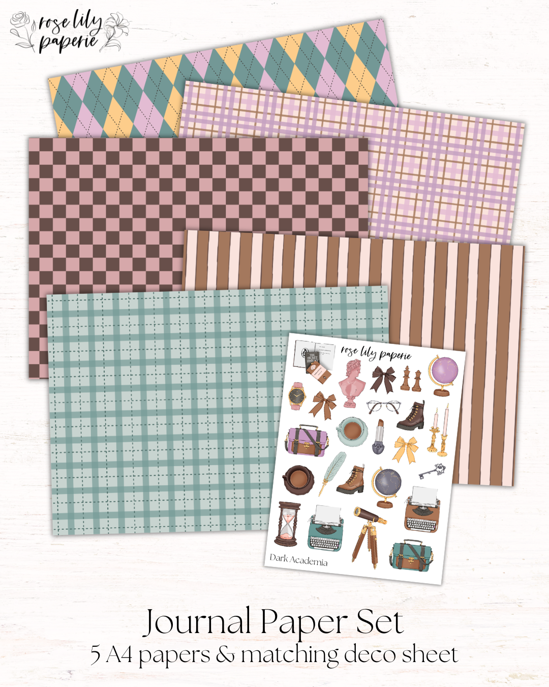Dark Academia Journal Set