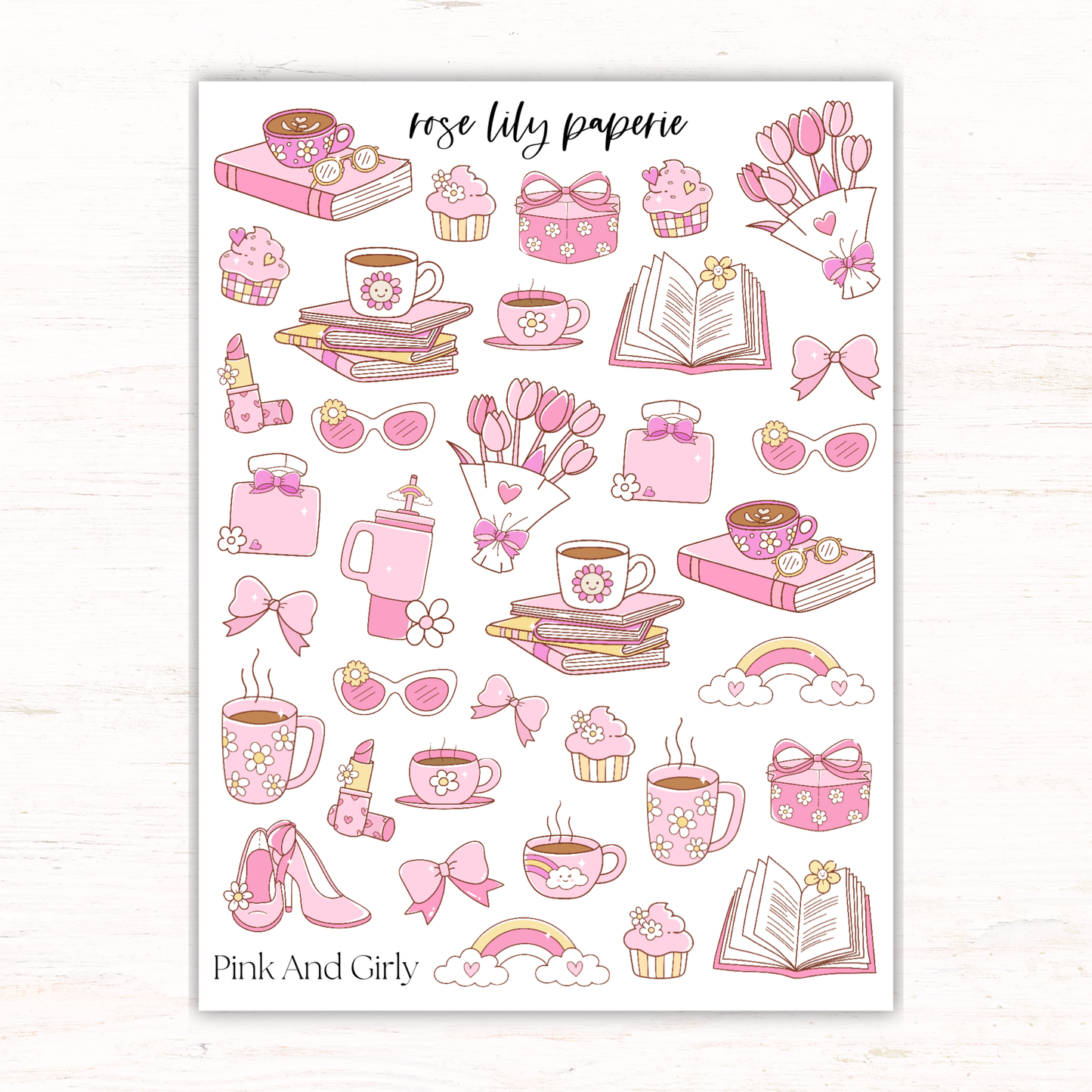 Pink & Girly Sticker Sheet