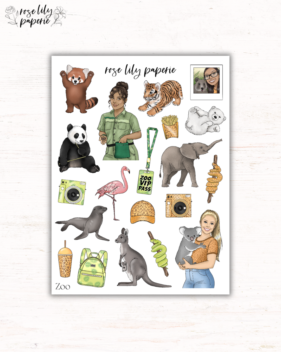 Zoo Sticker Sheet