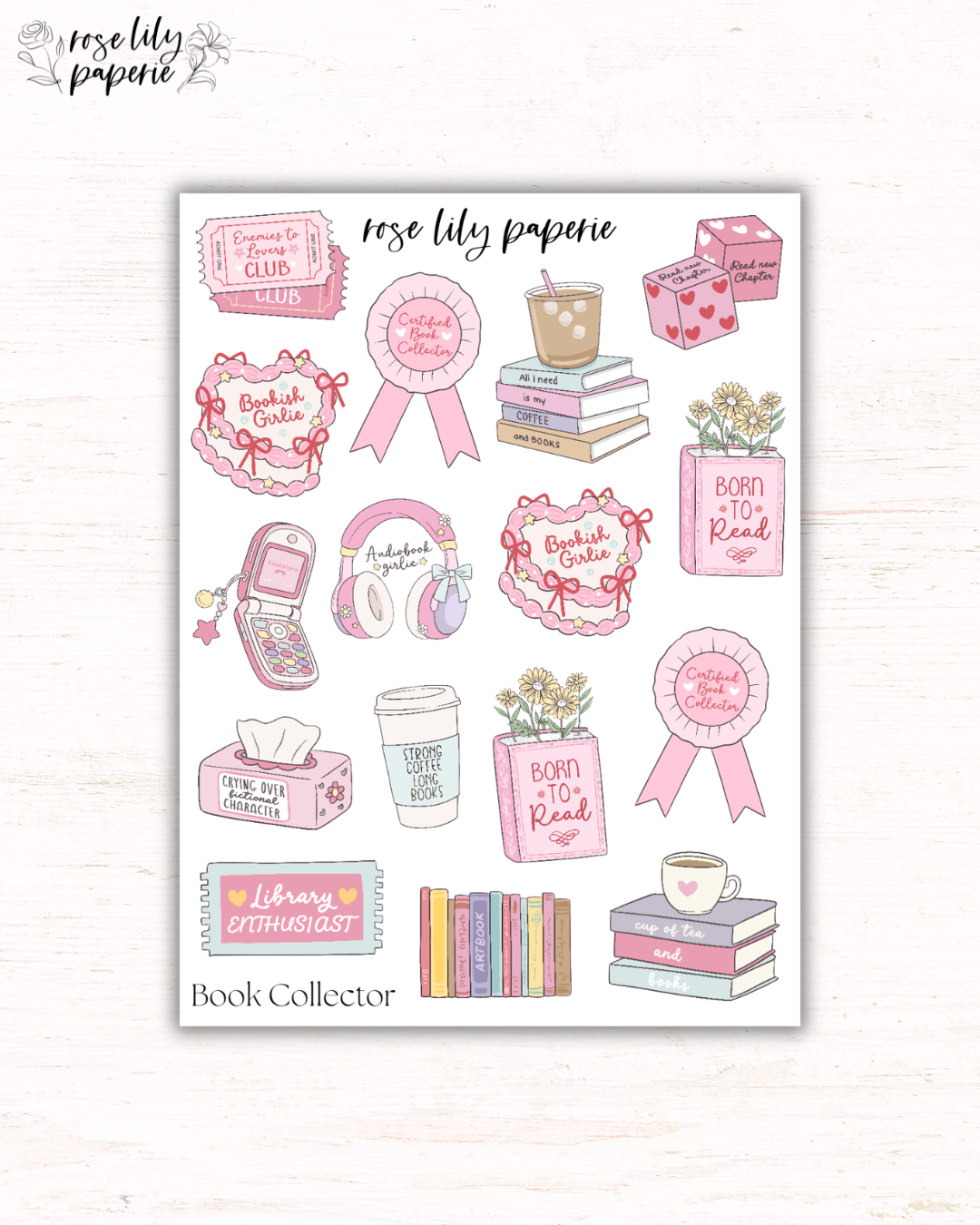 Book Collector Sticker Sheet