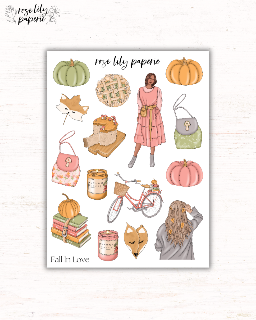 Fall In Love Sticker Sheet