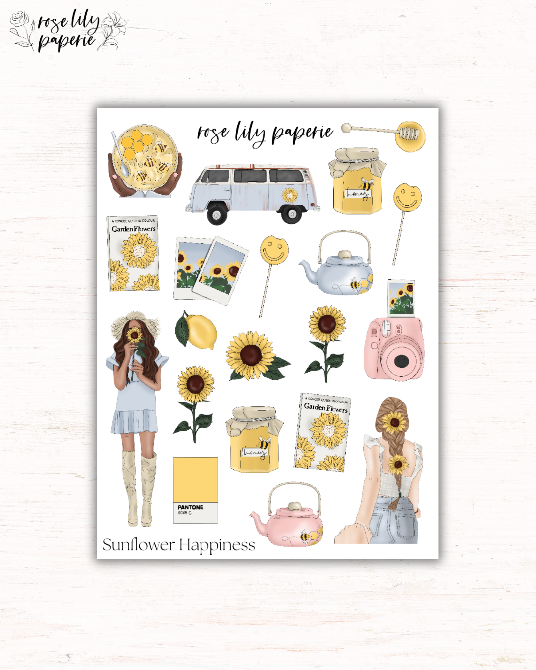 Sunflower Happiness Sticker Sheet