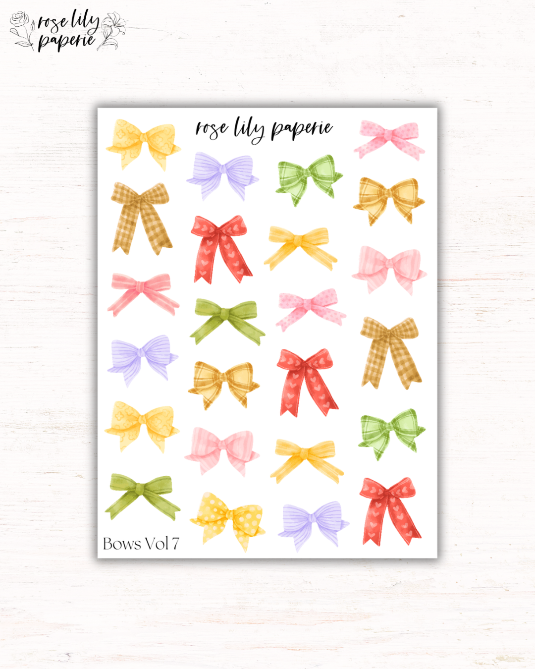 Bows Vol 7 Sticker Sheet