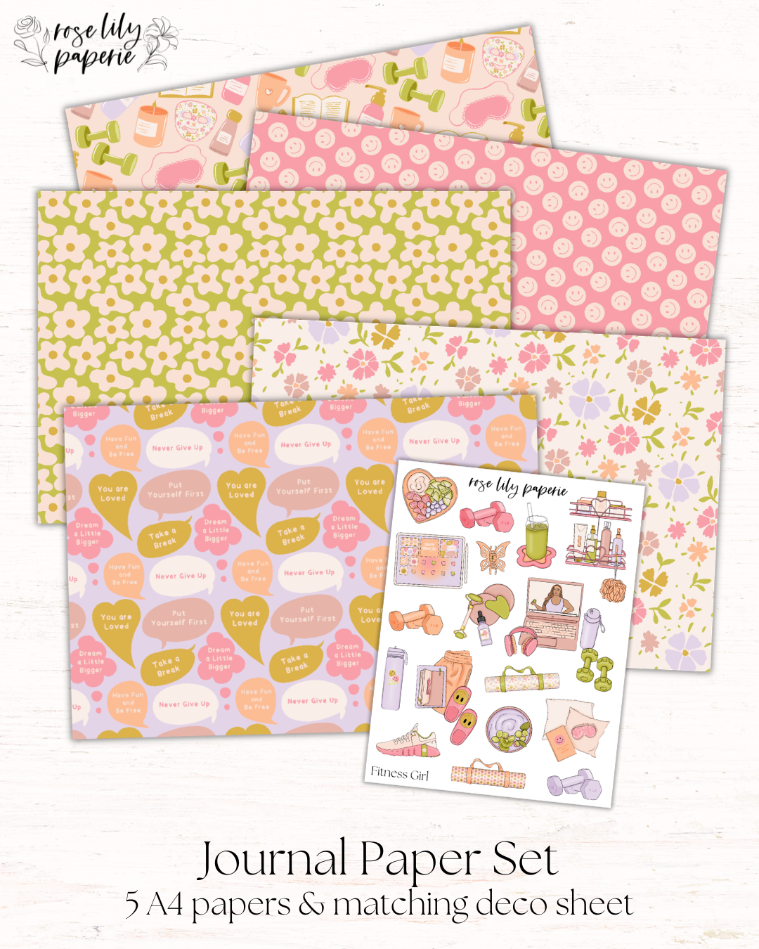 Fitness Girl Journal Set