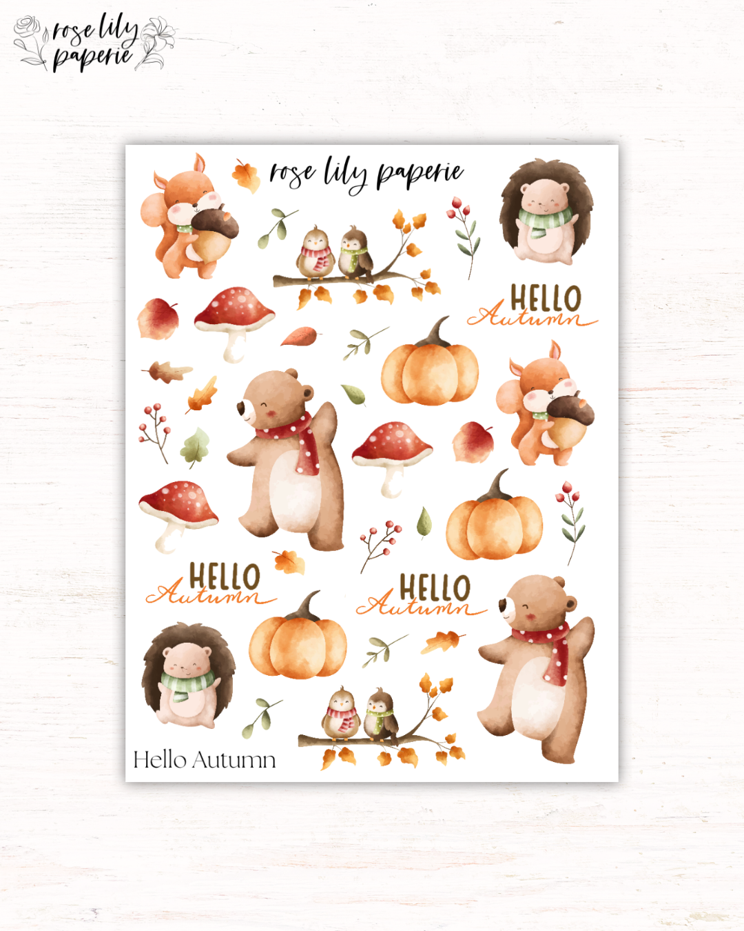 Hello Autumn Sticker Sheet