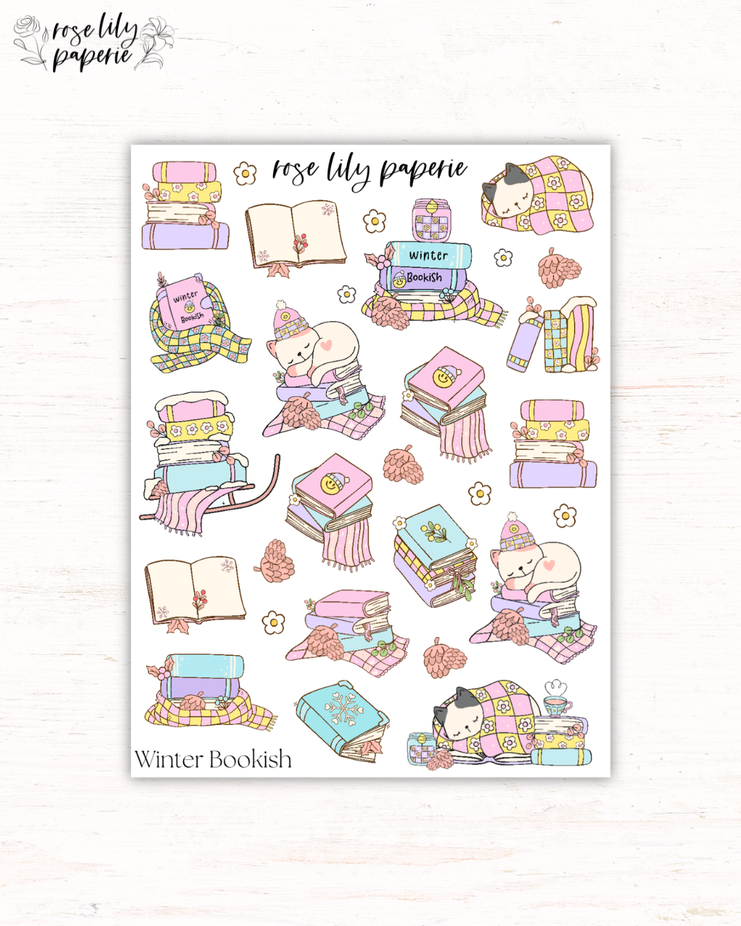 Winter Bookish Sticker Sheet