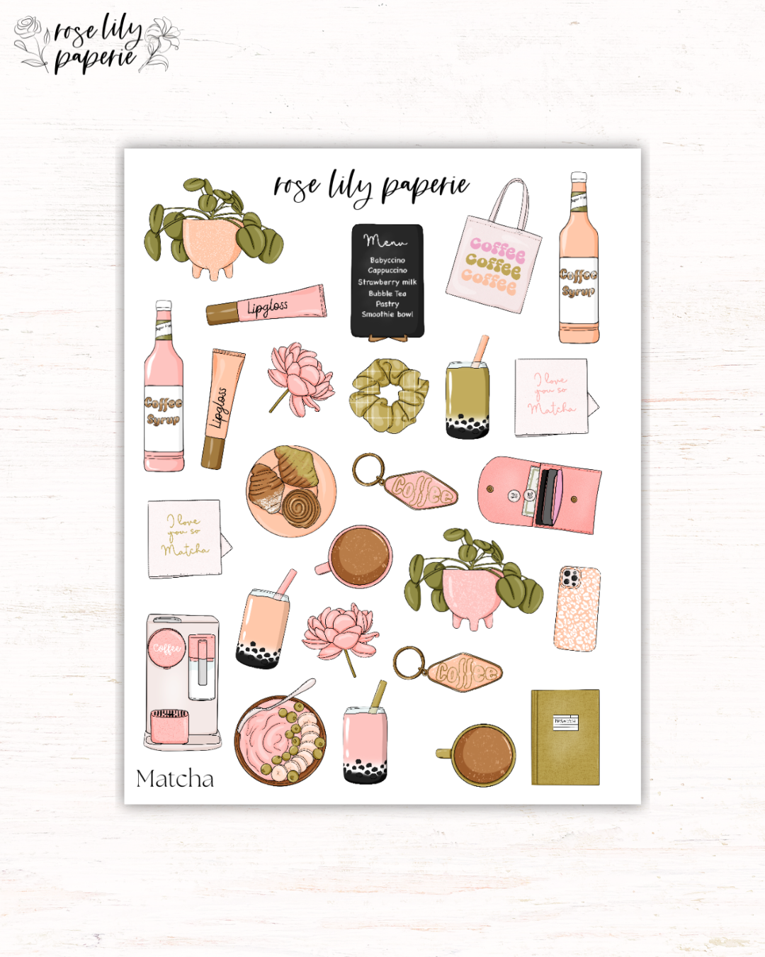 Matcha Sticker Sheet
