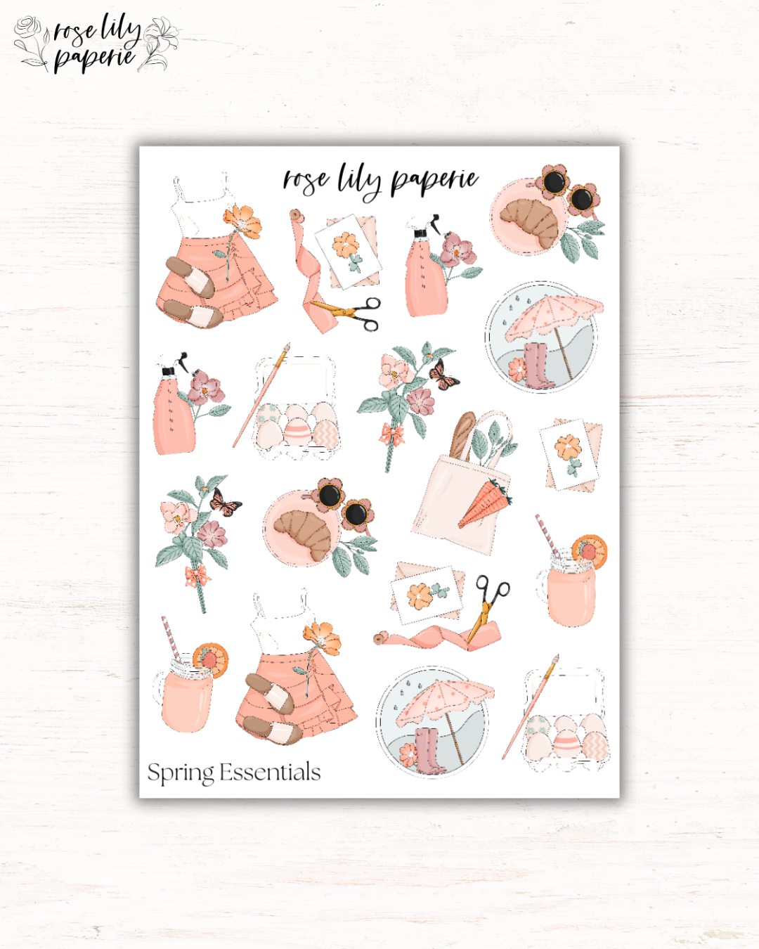 Spring Essentials Sticker Sheet