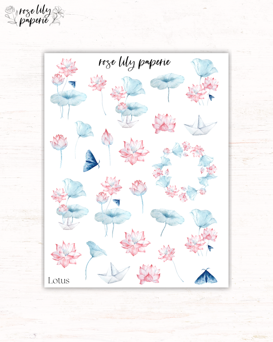 Lotus Sticker Sheet