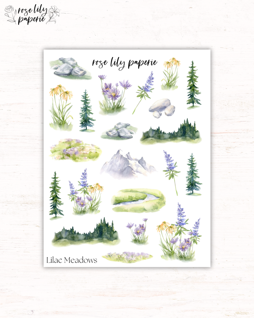 Lilac Meadows Sticker Sheet
