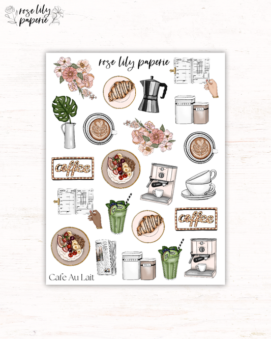 Cafe Au Lait Sticker Sheet