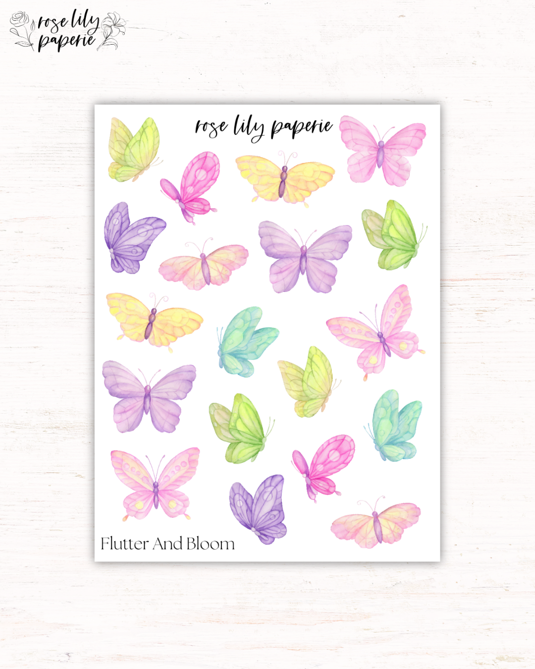 Flutter And Bloom Sticker Sheet