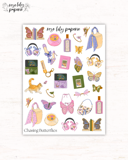 Chasing Butterflies Sticker Sheet