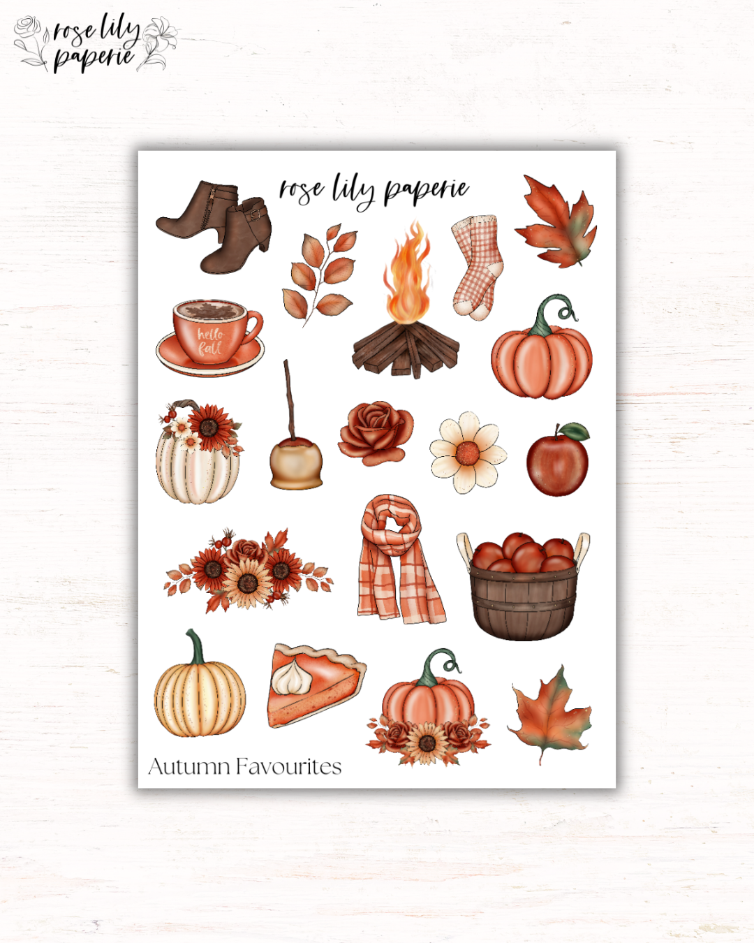 Autumn Favourites Sticker Sheet