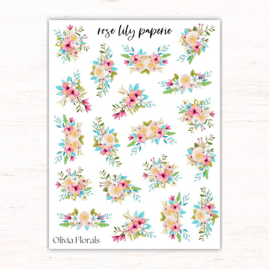 Olivia Floral Sticker Sheet