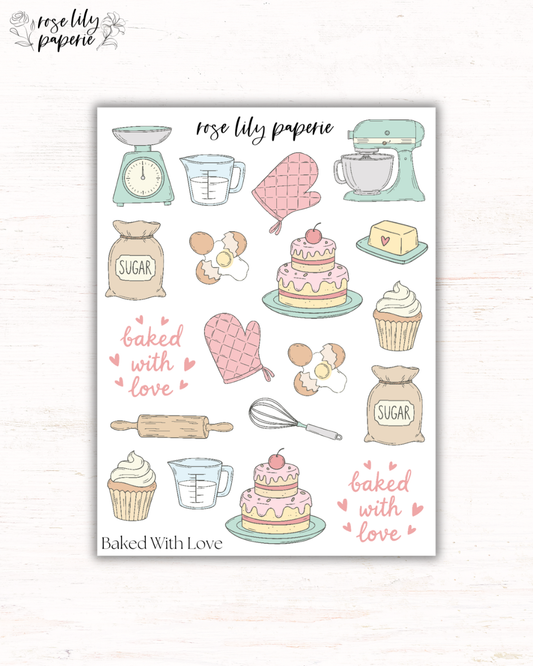 Baked With Love Sticker Sheet