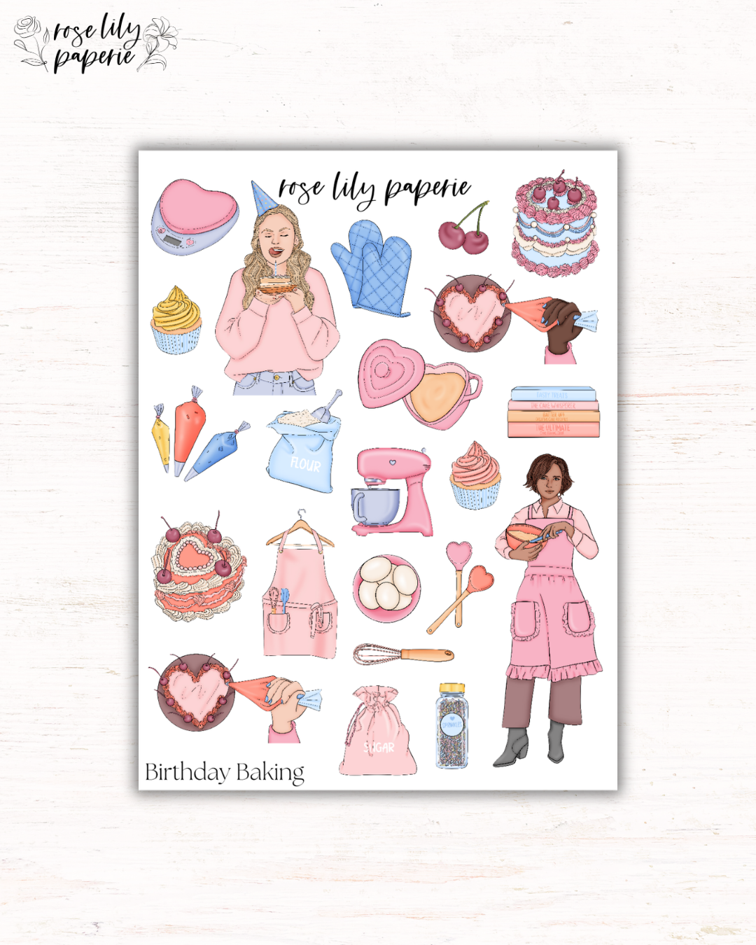Birthday Baking Sticker Sheet