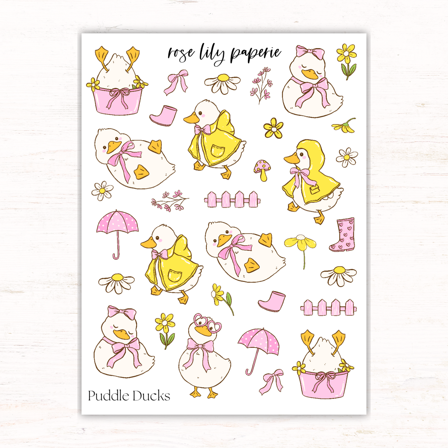 Puddle Ducks Sticker Sheet