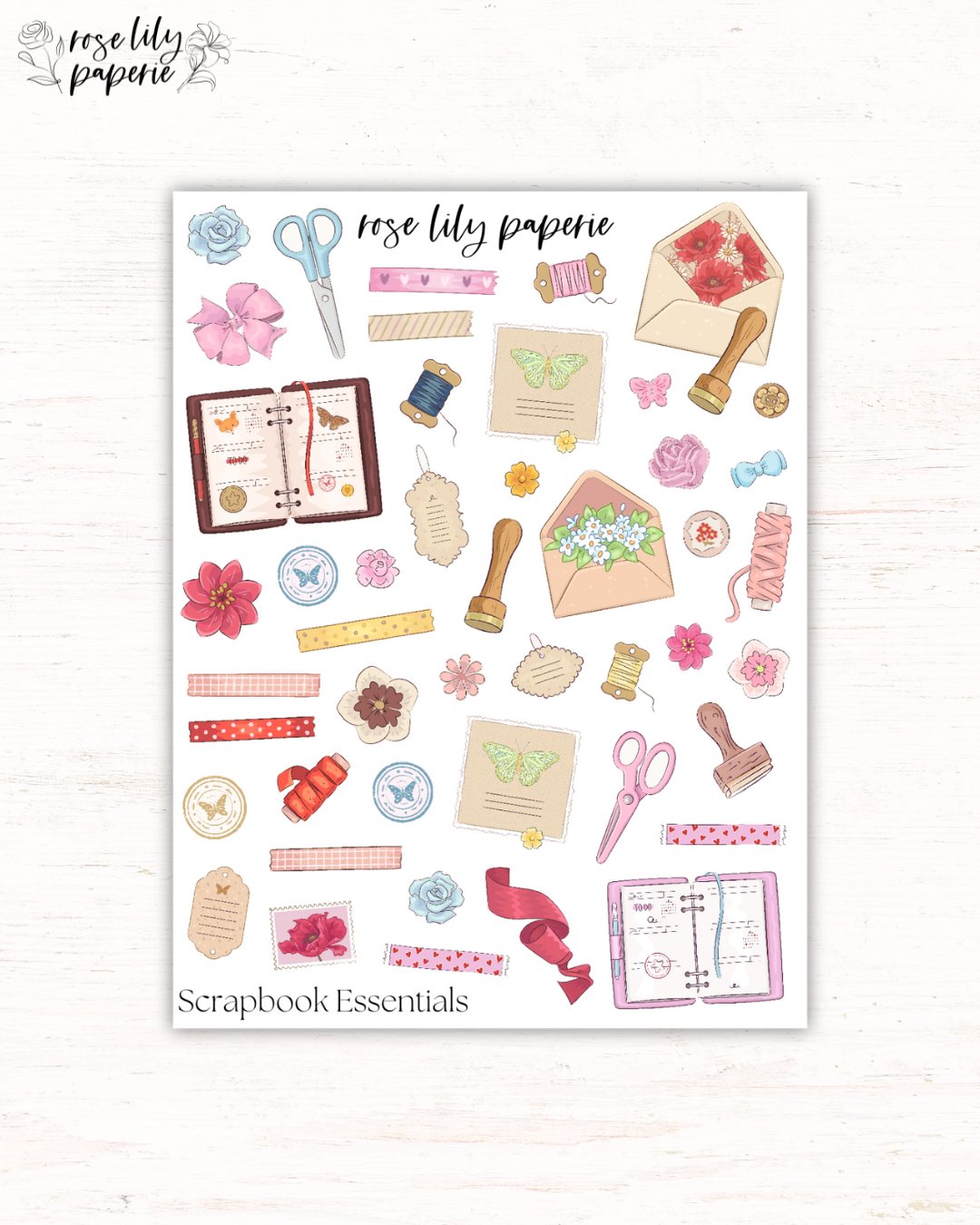 Scrapbook Essentials Sticker Sheet