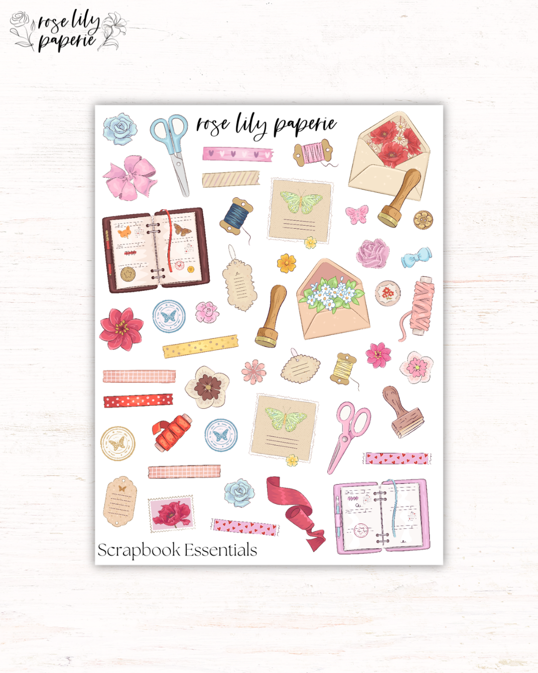 Scrapbook Essentials Sticker Sheet