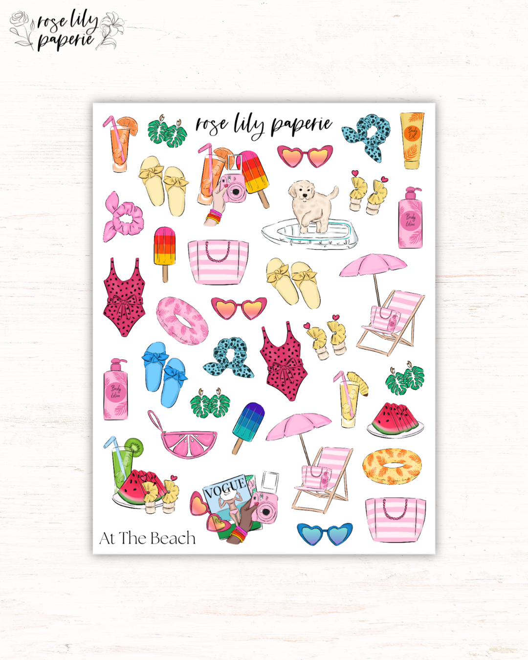 At The Beach Sticker Sheet