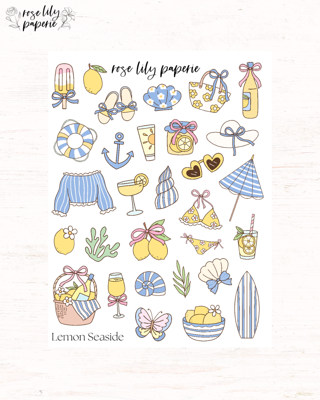 Summer Seaside Sticker Sheet