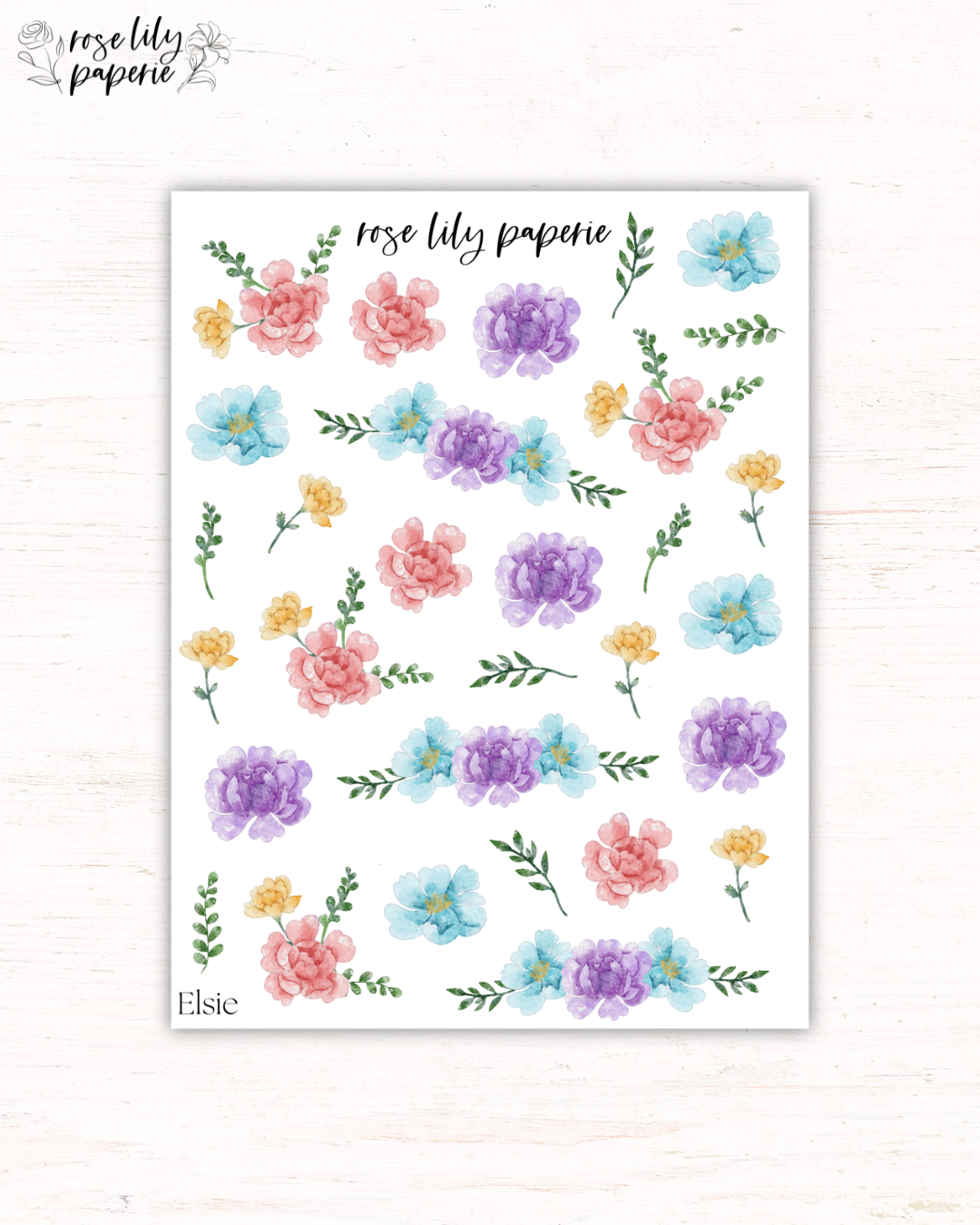 Elsie Florals Sticker Sheet