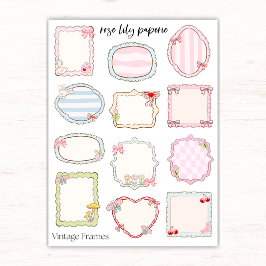 Vintage Frames Sticker Sheet