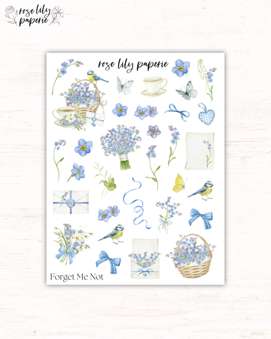 Forget Me Not Sticker Sheet