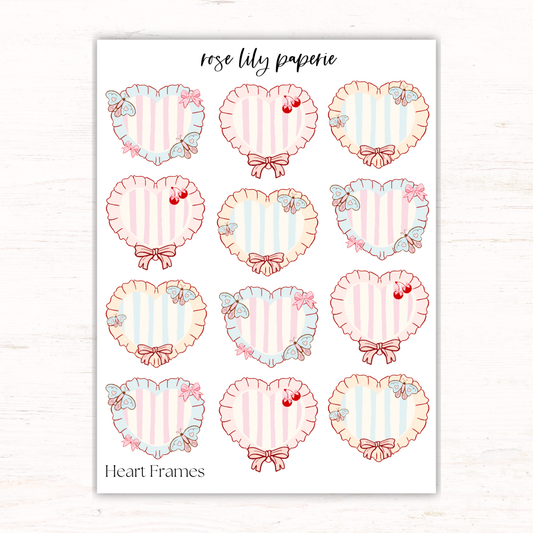 Heart Frames Sticker Sheet