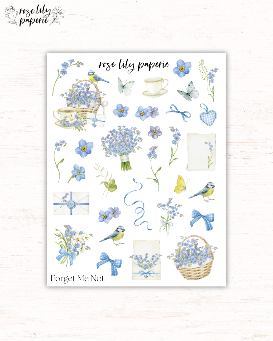 Forget Me Not Sticker Sheet