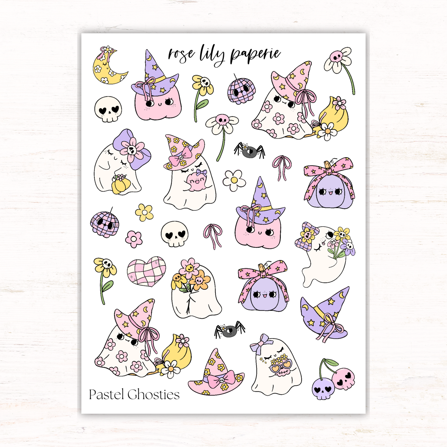 Pastel Ghosties Sticker Sheet