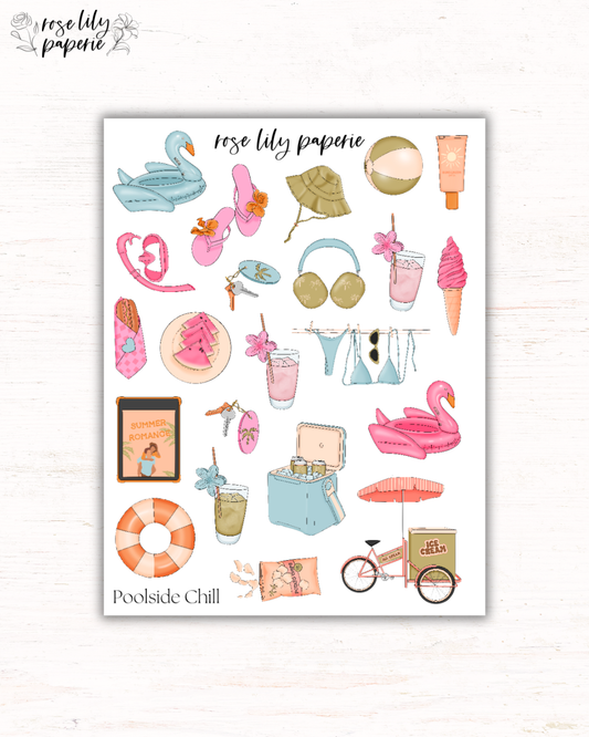 Poolside Chill Sticker Sheet